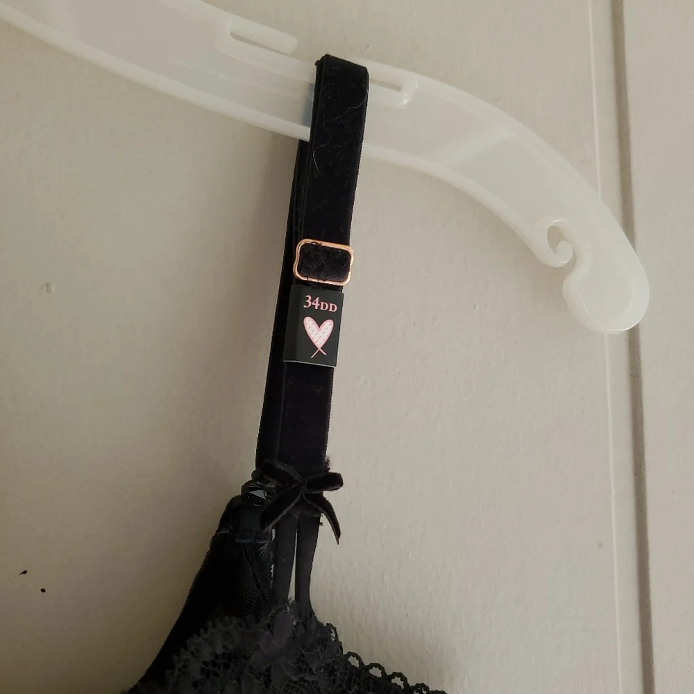 Victoria's Secret Bra 34DD Dream Angels Push-Up Without Padding Black Velvet